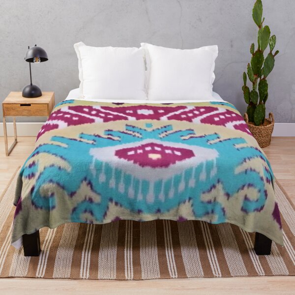Item preview, Exotic flower majestic Ikat print pattern, ikat uzbek designed and sold by LeFabriqueOuz.
