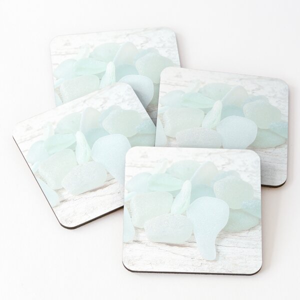 Item preview, Coastal Pale Turquoise Sea Glass on Weathered Faded Light Wood - Beach Aesthetic - Photo 6 of 8 designed and sold by Beachy.