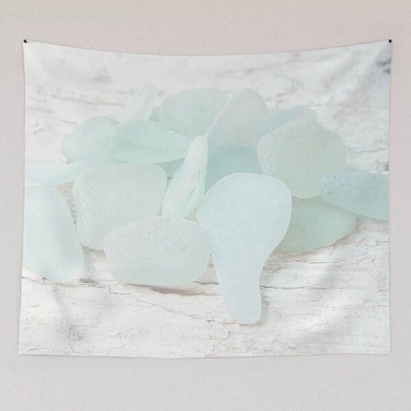 Item preview, Coastal Pale Turquoise Sea Glass on Weathered Faded Light Wood - Beach Aesthetic - Photo 6 of 8 designed and sold by Beachy.