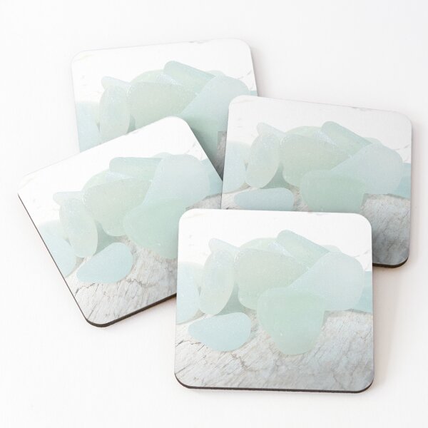 Item preview, Coastal Pale Turquoise Sea Glass on Weathered Faded Light Wood - Beach Aesthetic - Photo 5 of 8 designed and sold by Beachy.