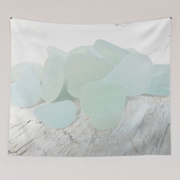 Item preview, Coastal Pale Turquoise Sea Glass on Weathered Faded Light Wood - Beach Aesthetic - Photo 5 of 8 designed and sold by Beachy.