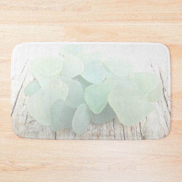 Item preview, Coastal Pale Turquoise Sea Glass on Weathered Faded Light Wood - Beach Aesthetic - Photo 4 of 8 designed and sold by Beachy.