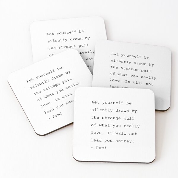 Item preview, Let yourself be silently drawn - Rumi Poetry, typed text designed and sold by Ellodee.