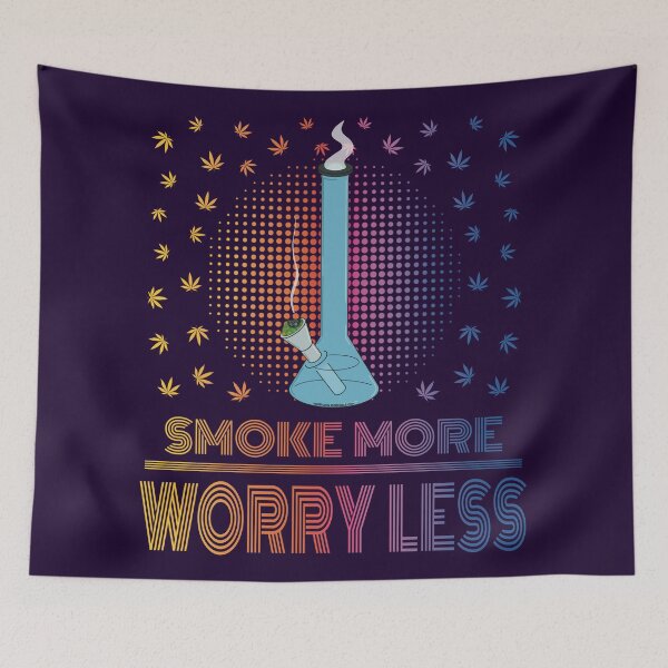 Item preview, Smoke more worry less (Pretty Stoner Series) designed and sold by YomeHayin.