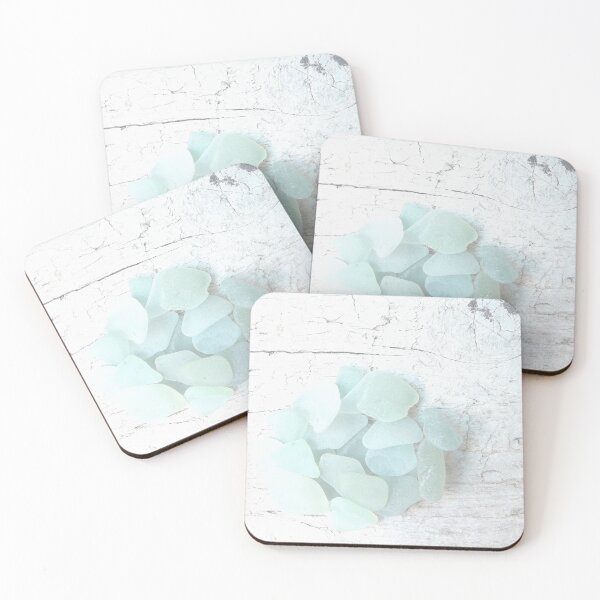 Item preview, Coastal Pale Turquoise Sea Glass on Weathered Faded Light Wood - Beach Aesthetic - Photo 3 of 8 designed and sold by Beachy.