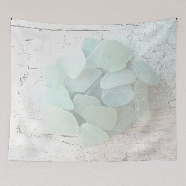 Item preview, Coastal Pale Turquoise Sea Glass on Weathered Faded Light Wood - Beach Aesthetic - Photo 2 of 8 designed and sold by Beachy.