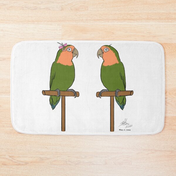 Item preview, Crazy Bird Person with Peachfaced lovebirds designed and sold by Laughing Parrot Studio.
