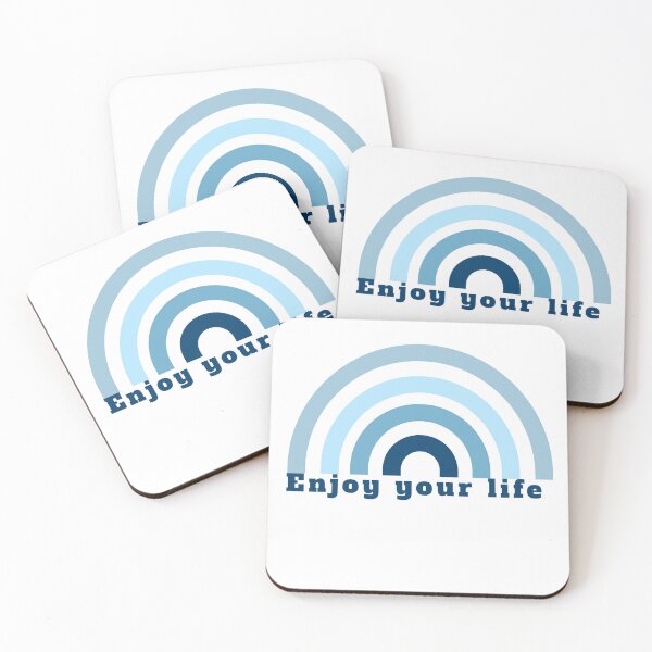 Item preview, Enjoy your life rainbow motivational quote designed and sold by behappyshirts.