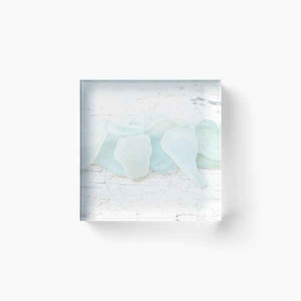 Item preview, Coastal Pale Turquoise Sea Glass on Weathered Faded Light Wood - Beach Aesthetic - Photo 1 of 8 designed and sold by Beachy.