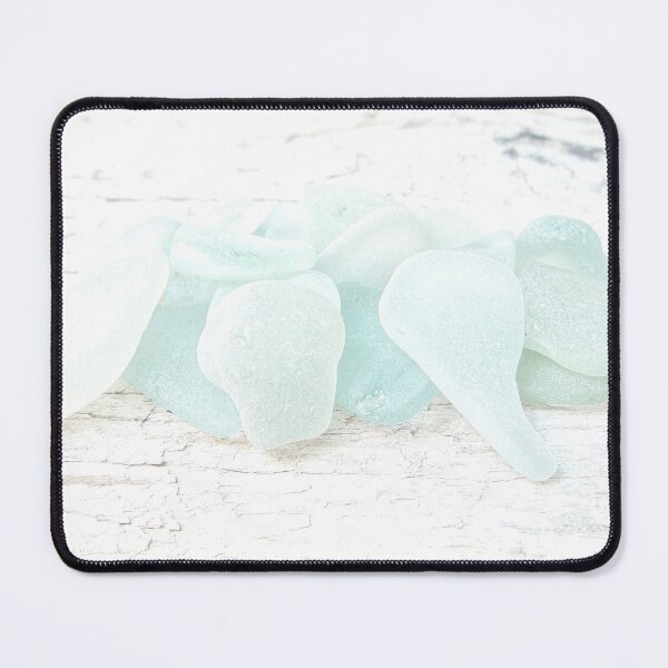 Item preview, Coastal Pale Turquoise Sea Glass on Weathered Faded Light Wood - Beach Aesthetic - Photo 1 of 8 designed and sold by Beachy.