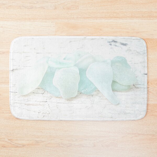 Item preview, Coastal Pale Turquoise Sea Glass on Weathered Faded Light Wood - Beach Aesthetic - Photo 1 of 8 designed and sold by Beachy.