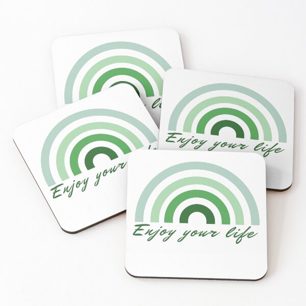 Item preview, Enjoy your life rainbow motivational quote designed and sold by behappyshirts.