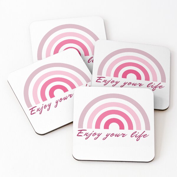 Item preview, Enjoy your life rainbow motivational quote designed and sold by behappyshirts.