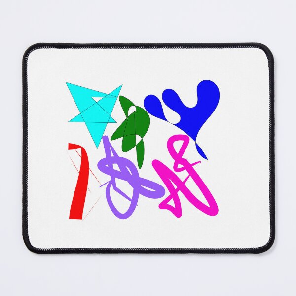 Item preview, Colorful abstract designs using bezier pen on white background designed and sold by Becky Hunter.
