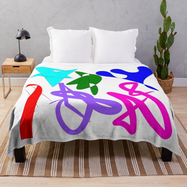 Item preview, Colorful abstract designs using bezier pen on white background designed and sold by Becky Hunter.