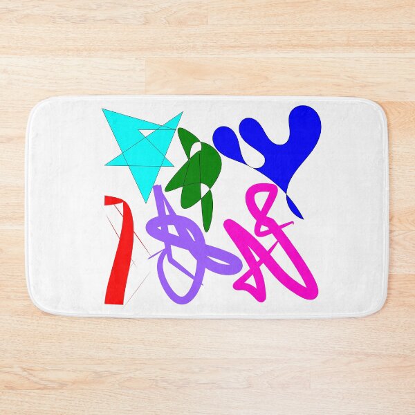 Item preview, Colorful abstract designs using bezier pen on white background designed and sold by Becky Hunter.