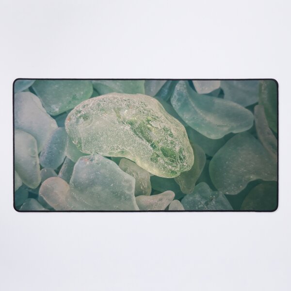 Item preview, Sea Glass Light Green Piece on Sea Foam Soft Blue Aqua Lavender Pieces designed and sold by Beachy.