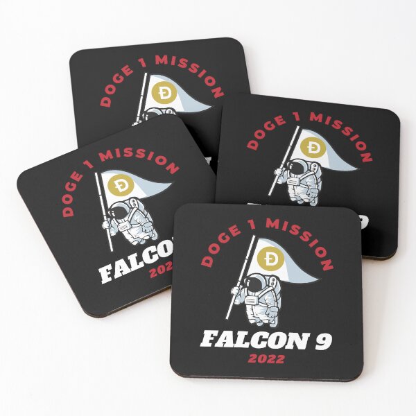 Item preview, Doge 1 Mission Dogecoin Flag Spaceman Falcon 9 2022 designed and sold by NFTDesignsBLV.