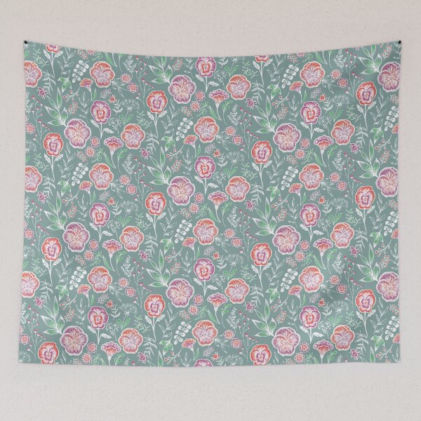 Aperçu de l'œuvre Jardin floral de pensée créée et vendue par Papergrape.