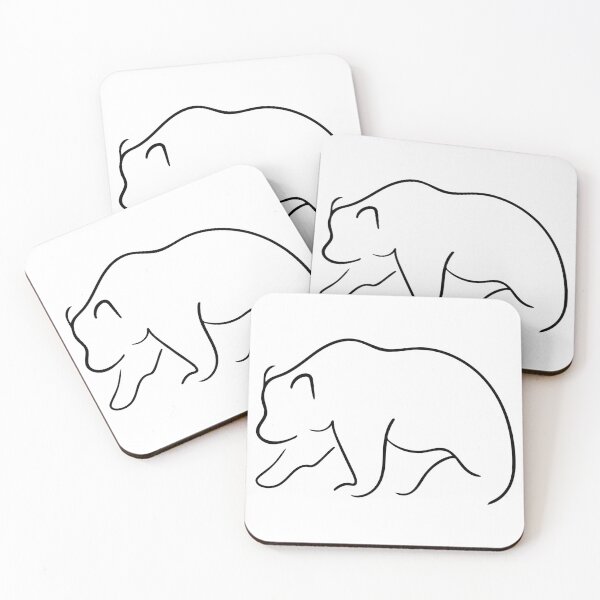 Item preview, Bear Line Art - Wall Street Minimalist designed and sold by Lineart-Arts.