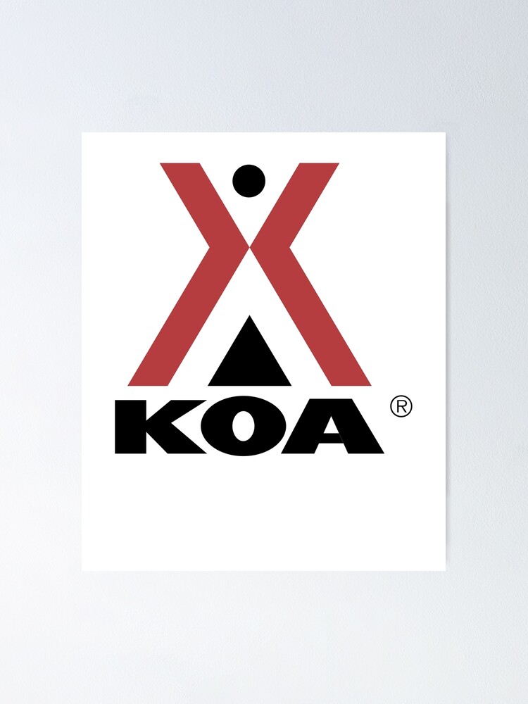 "70s Kampgrounds America KOA Logo Promo Camping Outdoor white" Poster