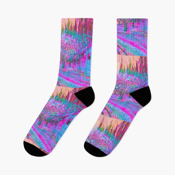 Item preview, Orchard Bordered by Cypresses (1888) by Vincent Van Gogh - Colorful and Psychedelic designed and sold by KaleidoscopicU.