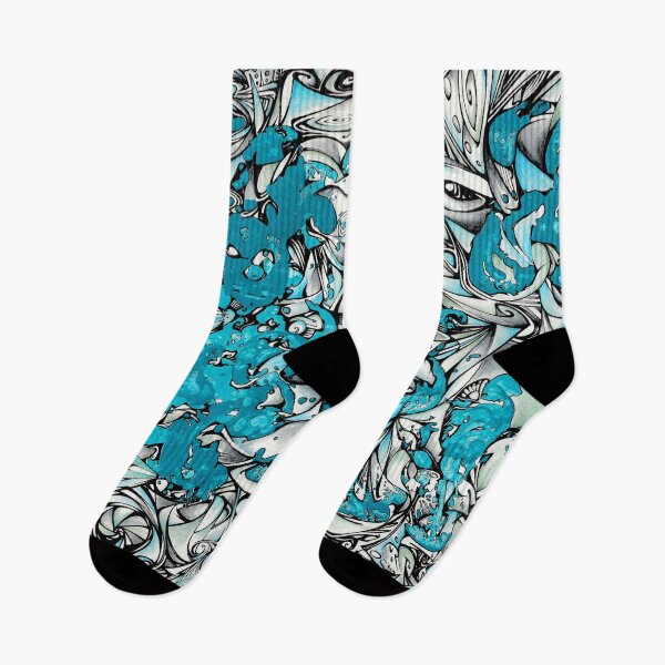 Artikelvorschau, Ocean Vibes abstrakte Komposition entworfen und verkauft von inkymoods.