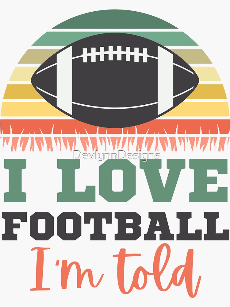 I love football' Sticker