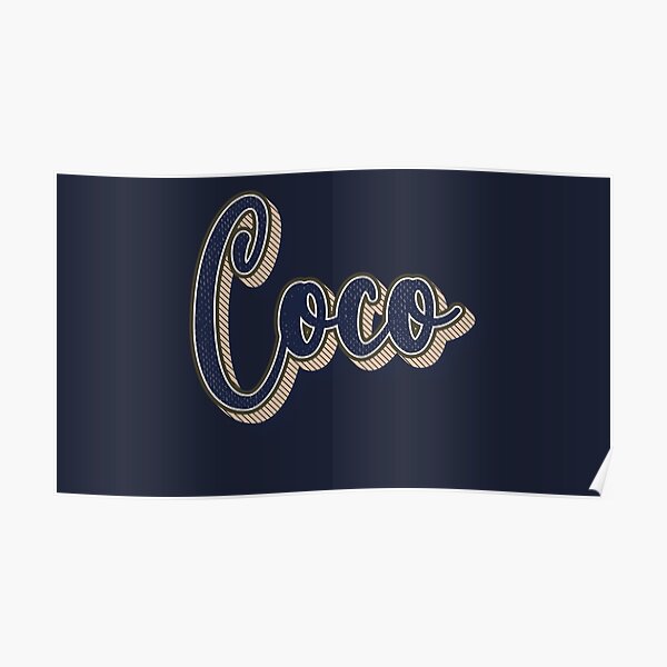 "Coco Name Handwritten Text" Poster by urbantale Redbubble