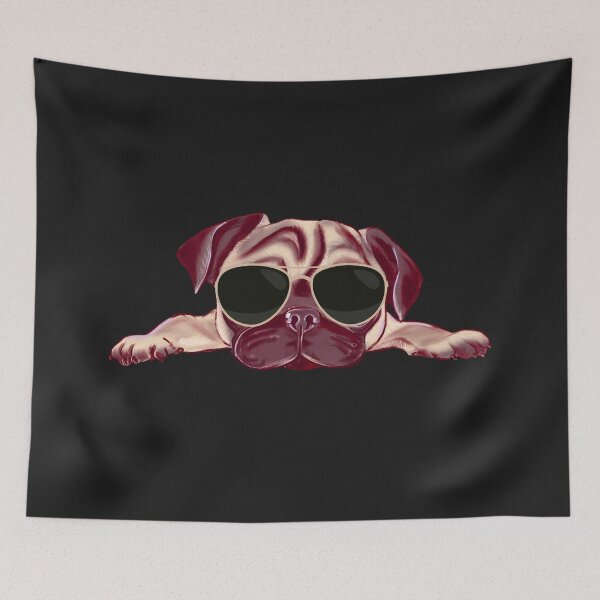 Item preview, Cool Pug with Sunglasses designed and sold by HappyLifeCreate.