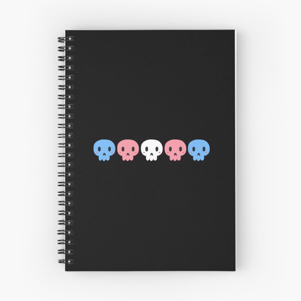 Item preview, Cute Subtle Trans Pride Skulls, Discreet Transgender Pride Flag designed and sold by SweetestPrints.