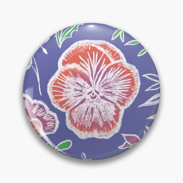Item preview, Pansy floral garden on purple  designed and sold by Papergrape.