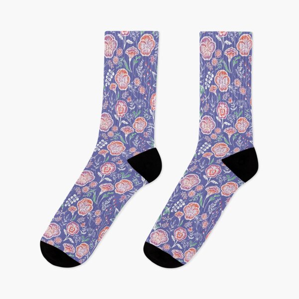 Aperçu de l'œuvre Jardin floral de pensée sur violet créée et vendue par Papergrape.