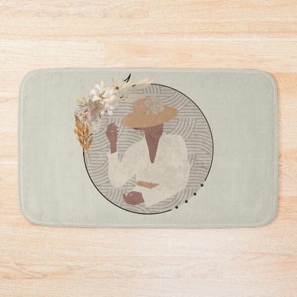 Item preview, Beautiful Pastel Colored Floral Patterns Of An Elegant Black Lady, Ideal For Flower Lovers & Nature Lovers  designed and sold by haRexia.