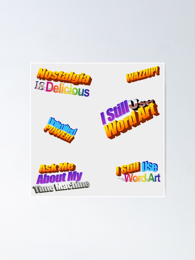 "Microsoft Word Art sticker pack" Poster for Sale by Double-Ghost