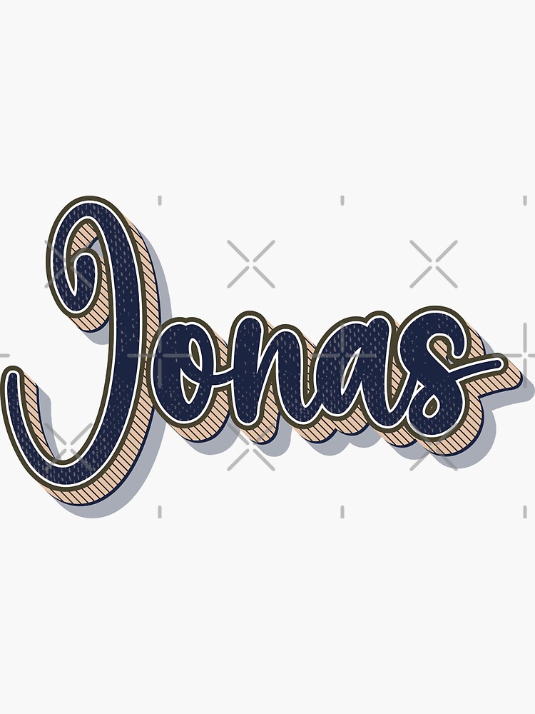 "Jonas Name Handwritten Text" Sticker by urbantale Redbubble