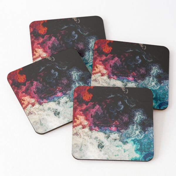 Item preview, marble abstraction art blue black red #marble designed and sold by JBJart.
