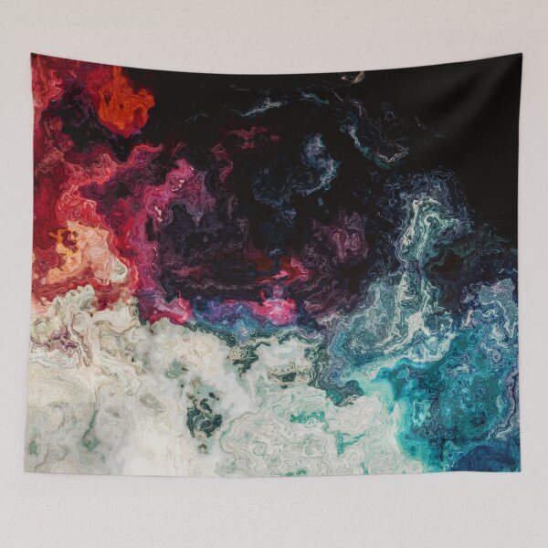 Item preview, marble abstraction art blue black red #marble designed and sold by JBJart.