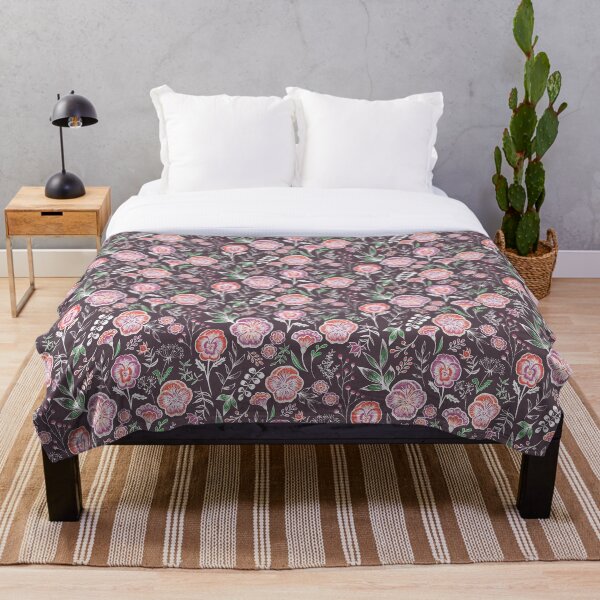 Item preview,  Pansy floral garden on brown  designed and sold by Papergrape.