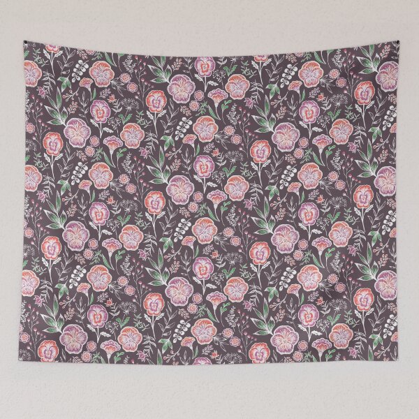 Item preview,  Pansy jardín floral en marrón designed and sold by Papergrape.