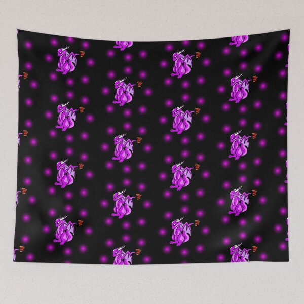 Item preview, Glowing Purple Dragon on a Black Background - Mythical Creature Design  designed and sold by CreativNode.