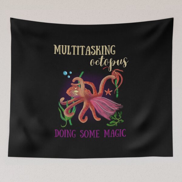 Item preview, Octopus illustration: multitasking octopus - some magic designed and sold by SonjaNeuroth.