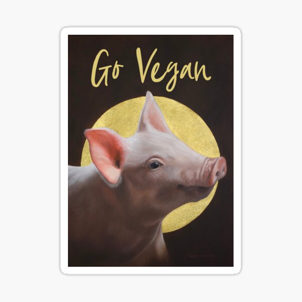 Holy pig (go vegan) Sticker