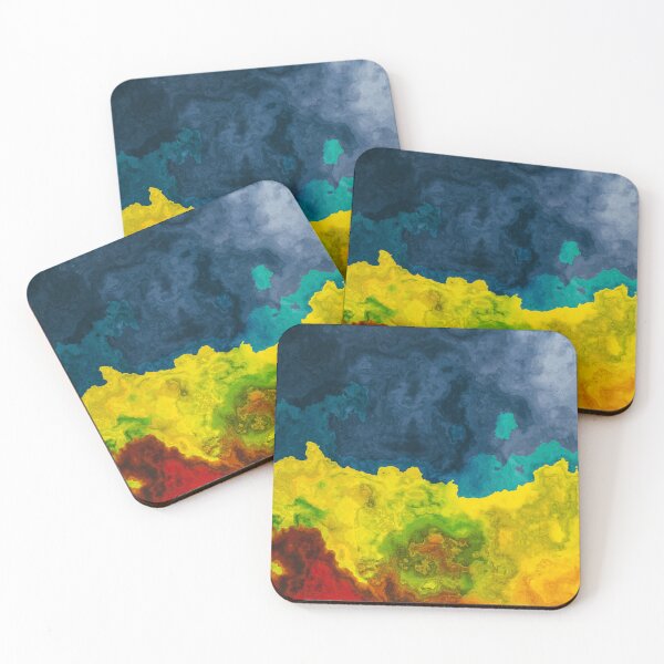Item preview, marble abstraction art blue red yellow #marble designed and sold by JBJart.