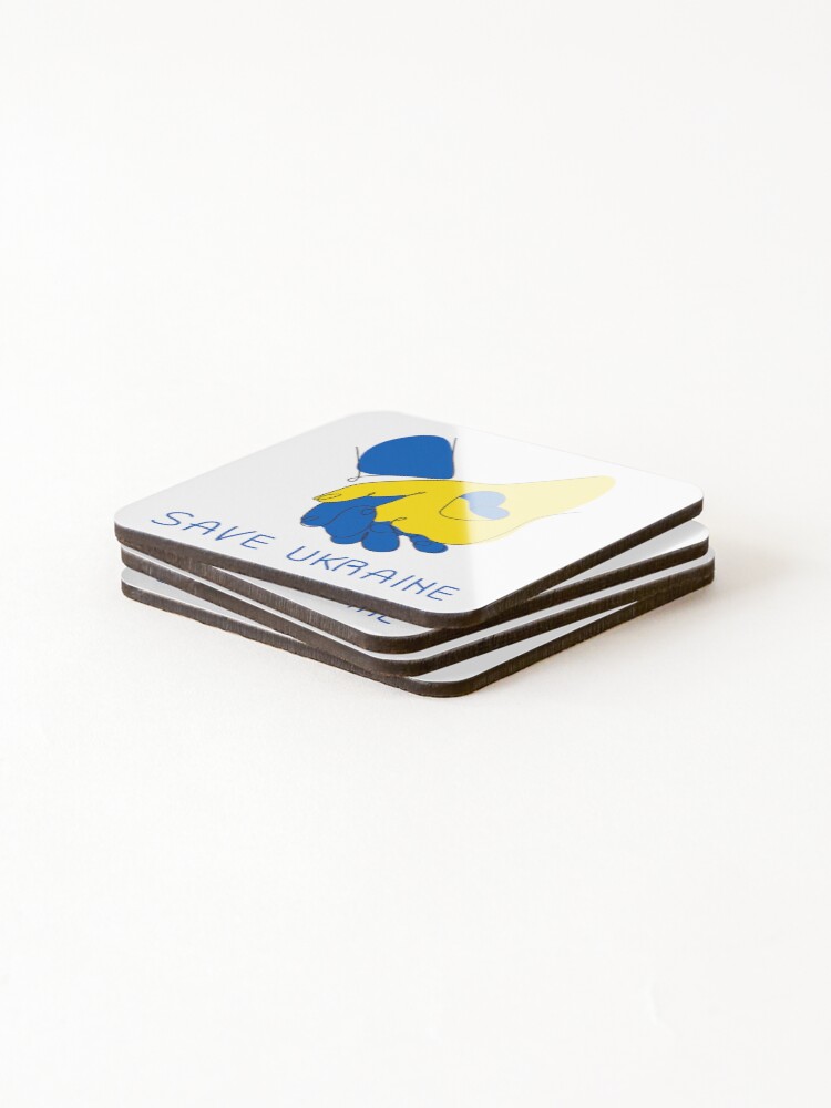 Thumbnail 4 of 5, Coasters (Set of 4), Save Ukraine designed and sold by ReydaDesign.