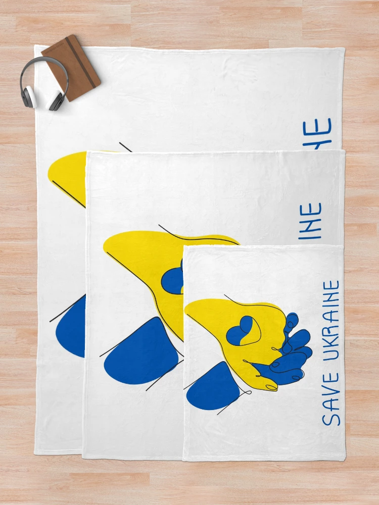 Thumbnail 5 of 6, Throw Blanket, Save Ukraine designed and sold by ReydaDesign.