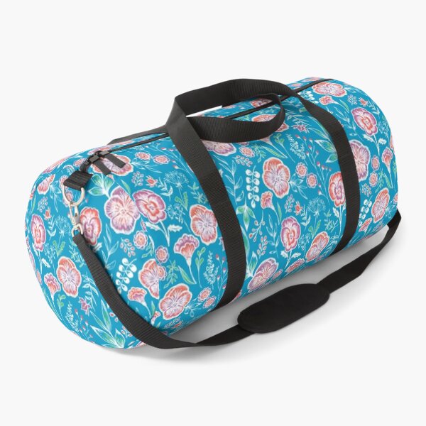 Item preview, Pansy floral garden on blue  designed and sold by Papergrape.
