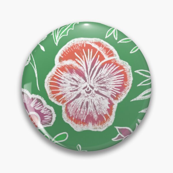 Item preview, Pansy jardín floral en verde designed and sold by Papergrape.