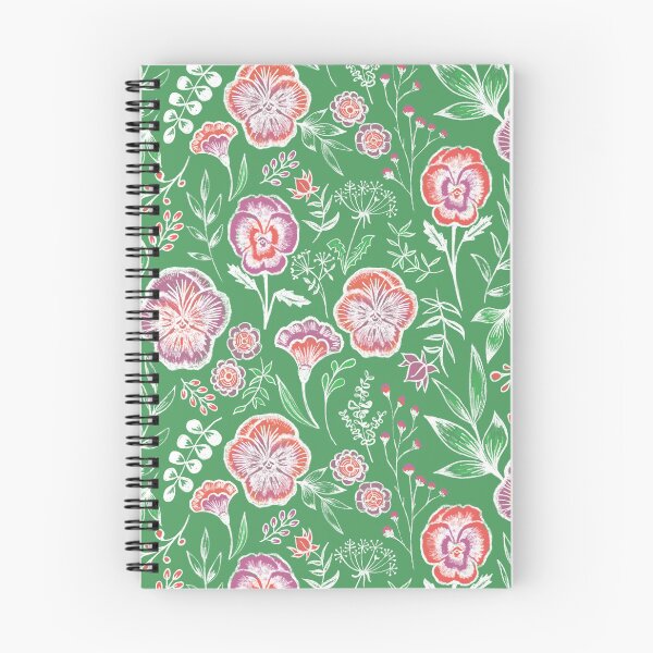 Item preview, Pansy jardín floral en verde designed and sold by Papergrape.