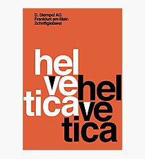 Helvetica Vintage Poster Photographic Print